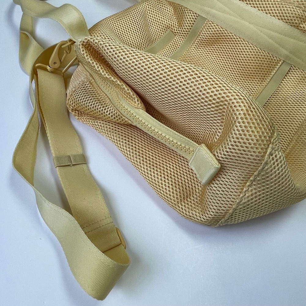 Dagne Dover Landon Carryall Mesh Duffel Bag Yellow Medium Travel Gym Tote - Picture 5 of 16